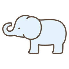 ゾウ　かわいいイラスト