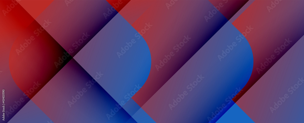 Aufkleber Square shapes composition geometric abstract background. 3D shadow effects and fluid gradients. Modern overlapping forms