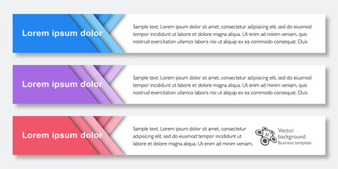 Web Button and Headline Design. Vector Graphics.	