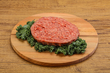 Raw beef burger cutlet for burger