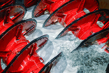 Spiral screw classifier for separating fine sands into fractions. Mining and processing plant.