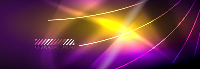 Neon dynamic beams vector abstract wallpaper background. Wallpaper background, design templates for business or technology presentations, internet posters or web brochure covers