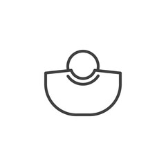 Stylish woman bag line icon