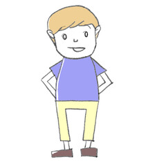 イラスト　少年