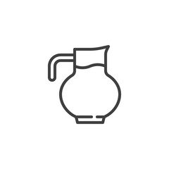 Milk jug line icon