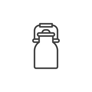 Milk Can Line Icon