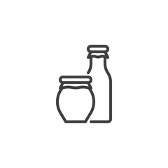 Dairy product line icon