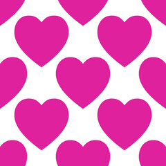 Pink heart design on white background