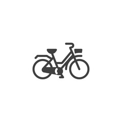 Retro bicycle vector icon