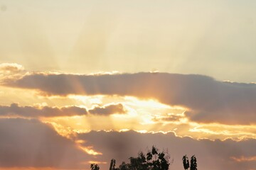 Fototapeta na wymiar Beautifull sky on sunset time
