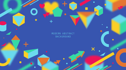 Modern abstract background with geometrical colorful shapes. Template for banners, posters and cards.