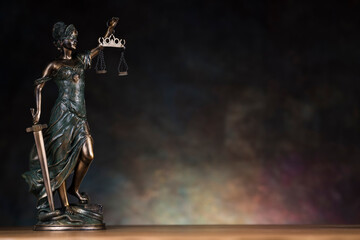 Obraz na płótnie Canvas God of law, Statue of lady justice