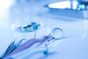 Close-up Dental Instruments