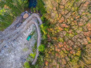 In the region of the former mining area, drone photos were taken.