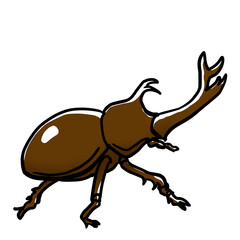 Simple and realistic beetle illustration