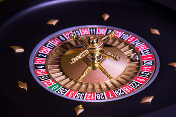 Classic casino roulette wheel