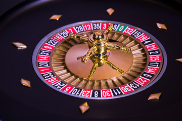 Classic casino roulette wheel