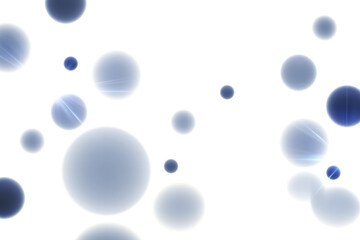 白背景の球体のアブストラクト