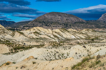 The Badlands of Abanilla and Mahoya near Murcia in Spain