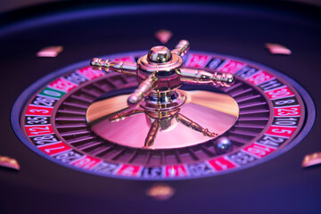 Classic casino roulette wheel