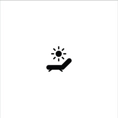 Summer solid icon vetor