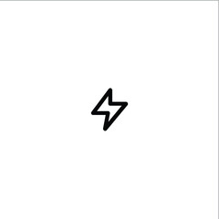 Lightning bolt outline icon. Flah sign