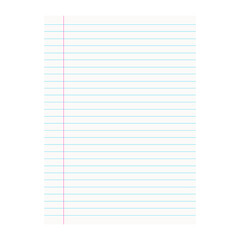 Blank Sheet of Paper in Ruler Isolated on White Background. Vector Illustration
