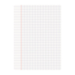 Blank Sheet of Paper in Cage Isolated on White Background. Vector Illustration