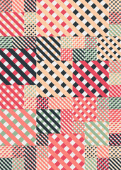 Fototapeta premium Abstract Geometric Pattern generative computational art illustration
