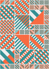 Fototapeta premium Abstract Geometric Pattern generative computational art illustration