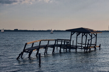 Obraz premium Melbourne beach pier at sunset 