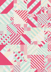 Abstract Geometric Pattern generative computational art illustration