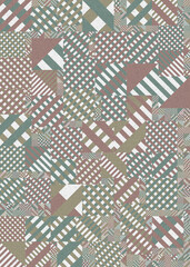 Abstract Geometric Pattern generative computational art illustration