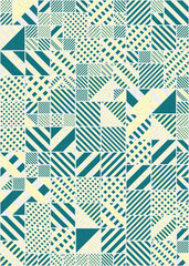 Abstract Geometric Pattern generative computational art illustration