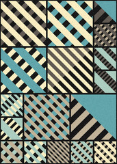 Abstract Geometric Pattern generative computational art illustration
