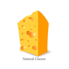 Dutch cheese low poly. Fresh, nutritious, tasty solid cheeses. Cheese in triangulation technique