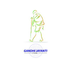 creative vector illustration for 2nd October Gandhi Jayanti with nice and beautiful design. - obrazy, fototapety, plakaty