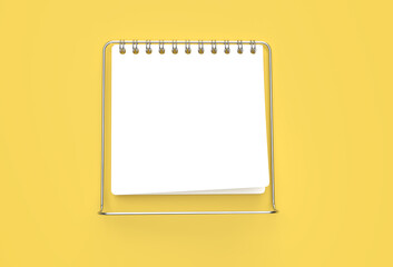 3D Render Notebook mock up with clean blank for design and advertising, 3d illustration perspective view.