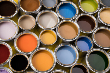Colorful paint can, Creativity concept