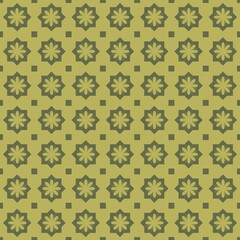 octagon with flowers seamless pattern background