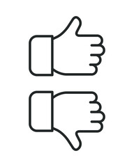 Like thumb up icon. Hand gesture symbol sign. Social media thumbs up logo button. Vector illustration image.