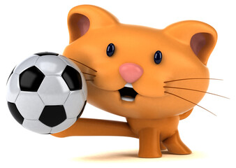 Fun cat - 3D Illustration