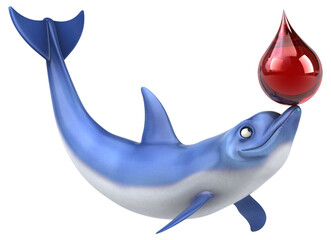 Fun dolphin - 3D Illustration
