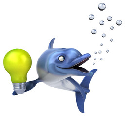 Fun dolphin - 3D Illustration