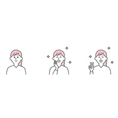 若い女性のイラスト