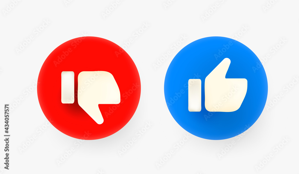 Aufkleber YES or NO 3d buttons. Icons useful for web and mobile applicatiions