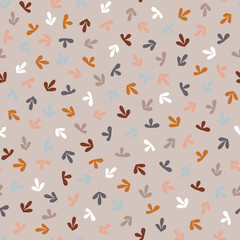 Hand drawn leaves background