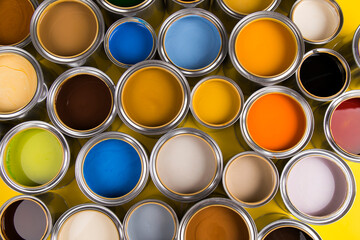 Colorful paint can, Creativity concept