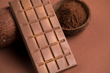 Chocolate sweet, cocoa and food dessert background