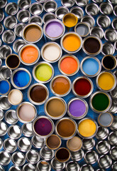 Colours paint can Rainbow colors background